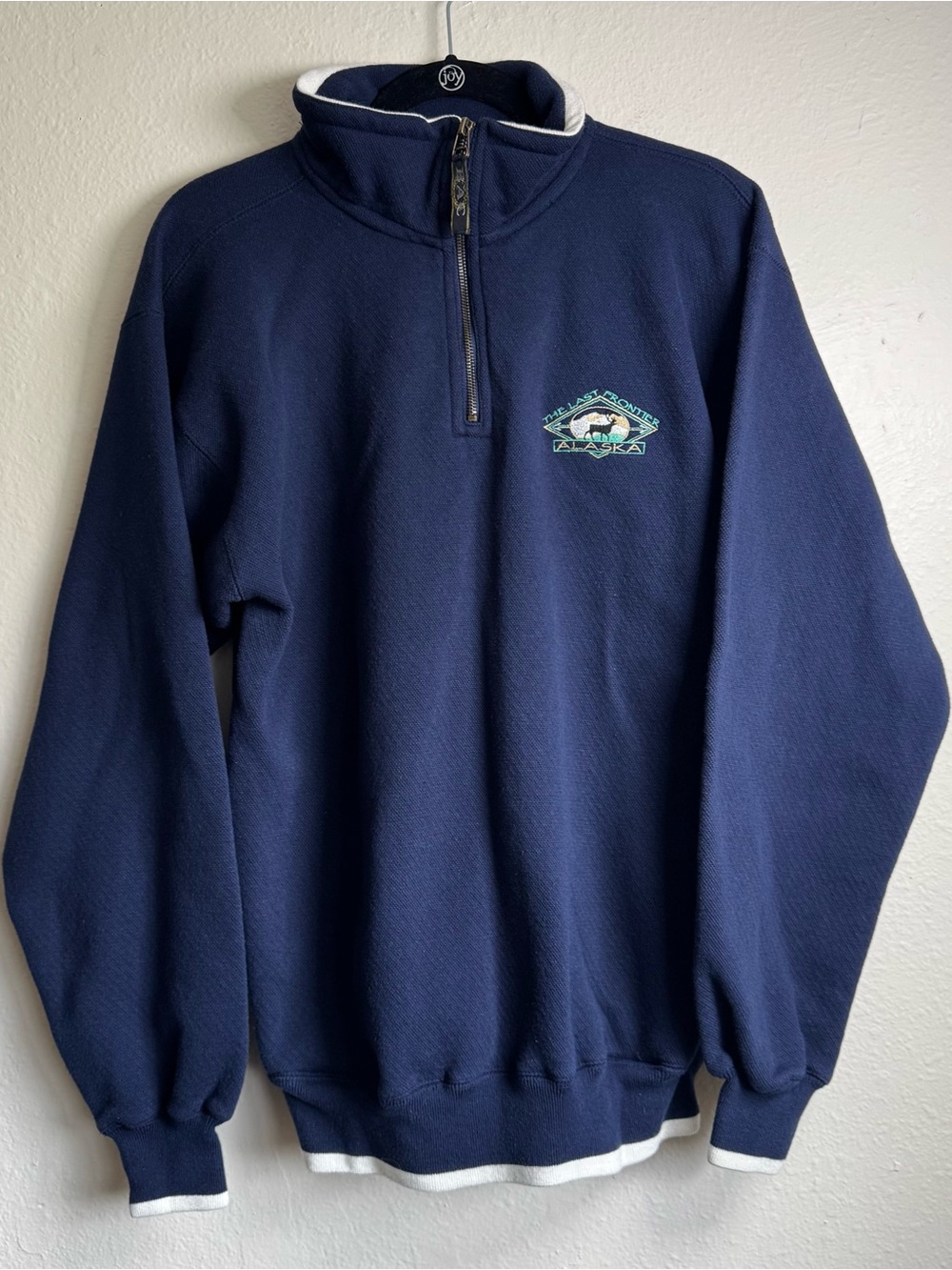 Vintage Last Frontier Alaska Pullover Sweatshirt Fleece Mens Large Alpine Cotton